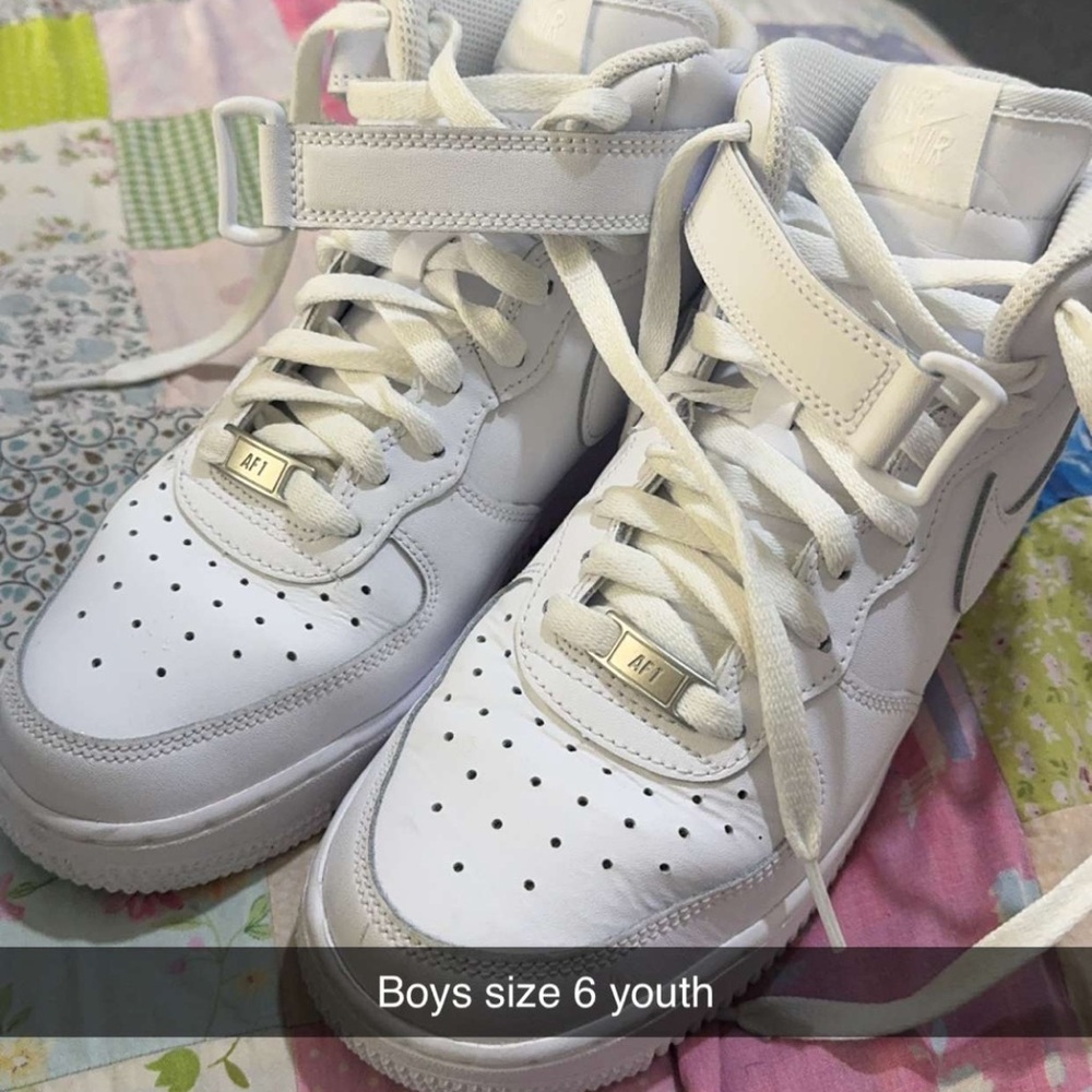 White high top Air Force ones